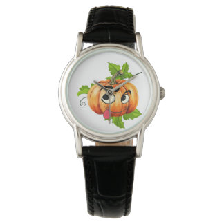 Women's Halloween Watch Funny Pumpkin Ansikte Armbandsur