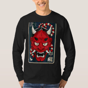 Womens Hannya Mask Japansk kvinnlig demonmask T Shirt