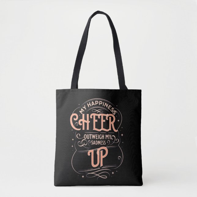 WOMEN'S HAPPINESS CHEER UP TOTE BAG  TYGKASSE (Framsida)