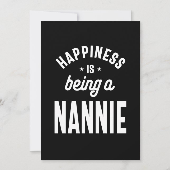 Womens Happiness Nannie Grandma Gift Inbjudningar (Framsida)