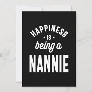 Womens Happiness Nannie Grandma Gift Inbjudningar