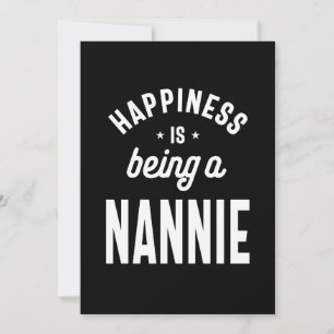 Womens Happiness Nannie Grandma Gift Tack Kort