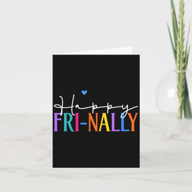 Womens Happy Fri-yay New Teacher Life Women Fri-na Kort (Framsida)