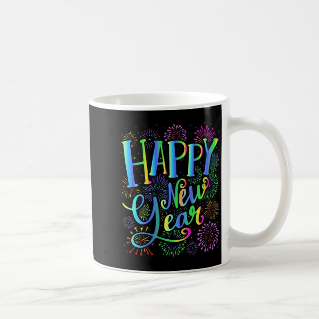 Womens Happy New Year 2026 V-neck  Kaffemugg (Höger)