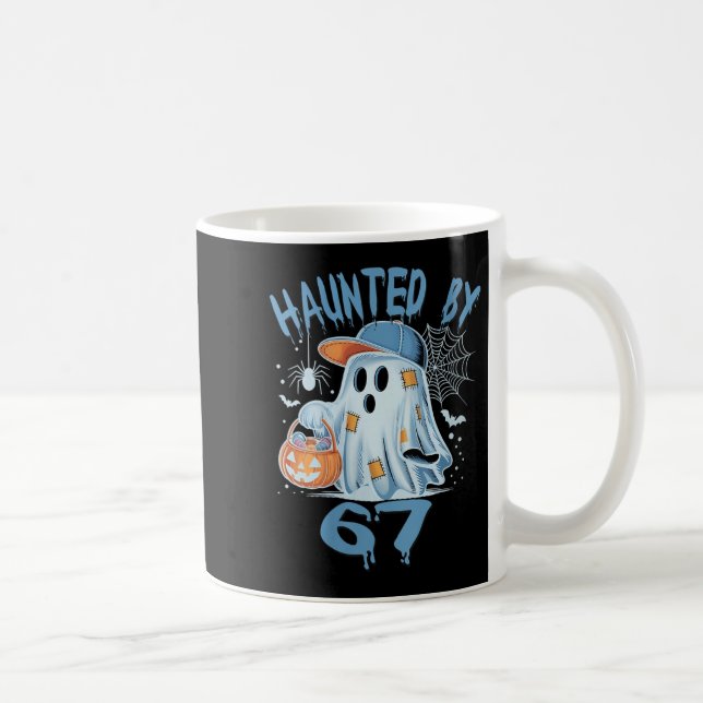 Womens Haunted 6 7 Six Seven 67 Meme Halloween Cos Kaffemugg (Höger)