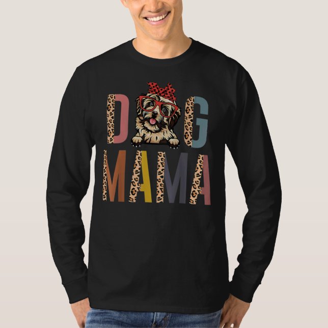 Womens Havanese Mamma Leopard Print Hund Mamma T Shirt (Framsida)