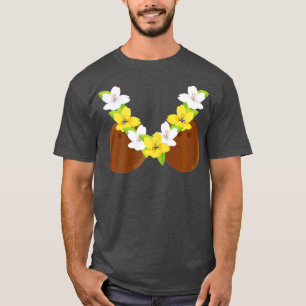 Womens Hawaii Coconut Bra Funny Hawaiian Bikini Co T Shirt