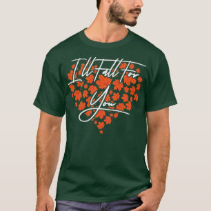 Womens Heart Höst löv Fall Season T Shirt