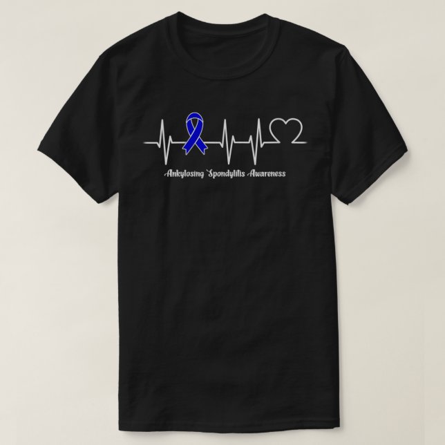 Womens Heartslag Ankylosing Spondylitis Warrior VN T Shirt (Design framsida)