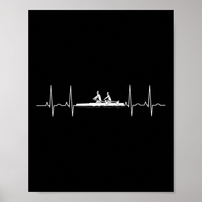 Womens Heartslag Rending Crew Line Srt Athle Poster (Framsidan)