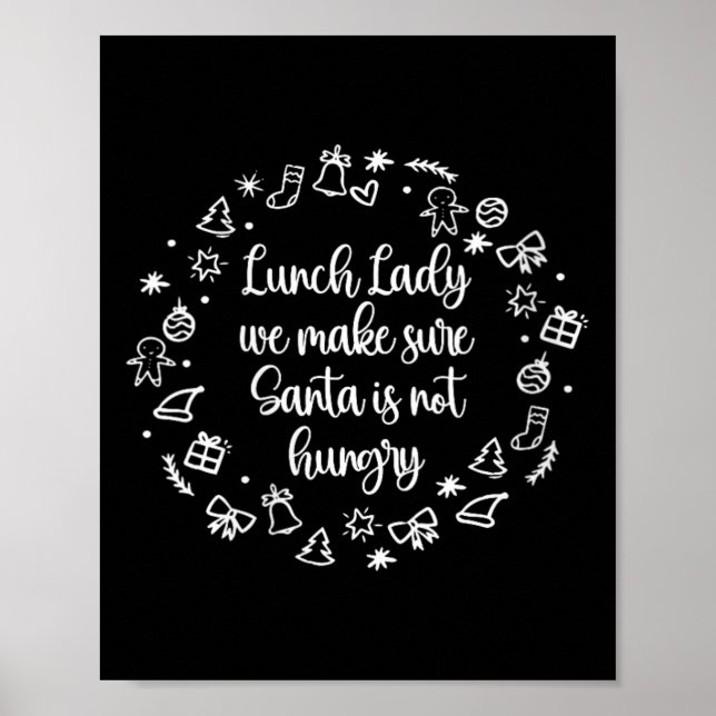 Womens Helgdag Lunch Dam Julafton School Cafeteria Poster (Framsidan)