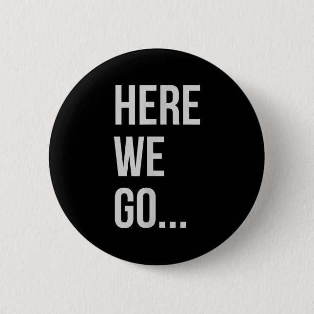 Womens Here We Go Xl Heather Blue  Knapp (Framsida)