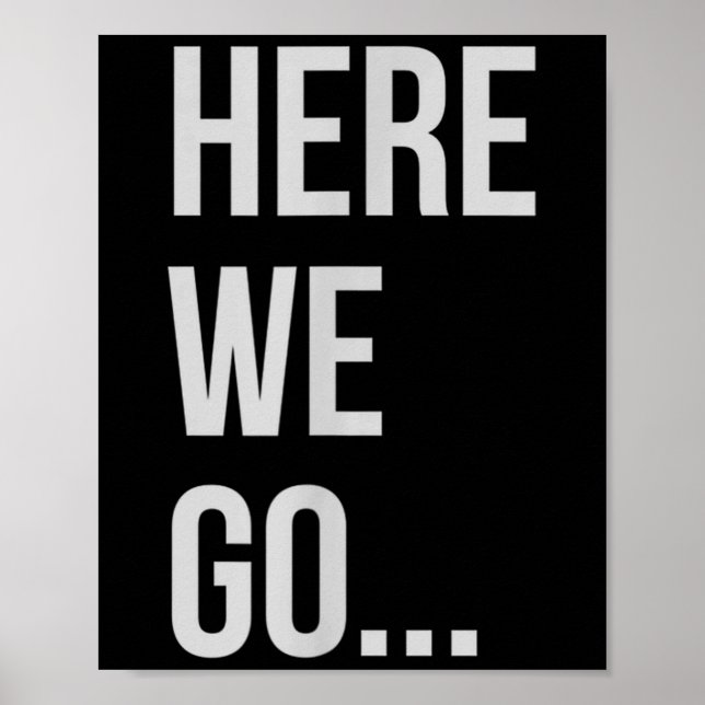 Womens Here We Go Xl Heather Blue  Poster (Framsidan)