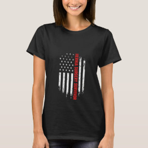 Womens Hernia Survivor American Flagga Recov T Shirt