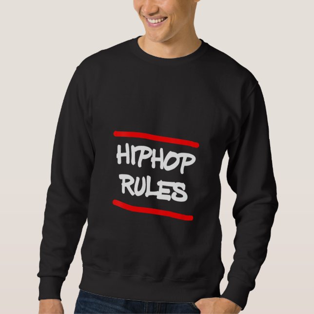 Womens Hip hop Regler Break Dance Rap Rapper Music Lång Ärmad Tröja (Framsida)