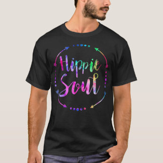 Womens HIPPIE SOUL Rainbow Hippster Lifestyle T Shirt