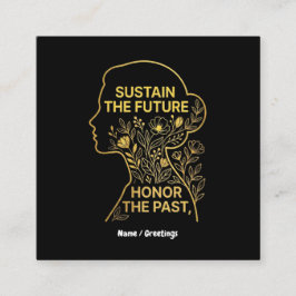 Women's History Month Eco-Feminist Sustain Future Fyrkantigt Visitkort