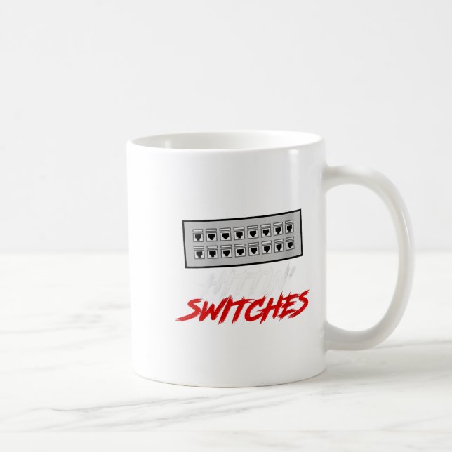 Womens Hittin-switchar Funny Network Admin Tech Hu Kaffemugg (Höger)