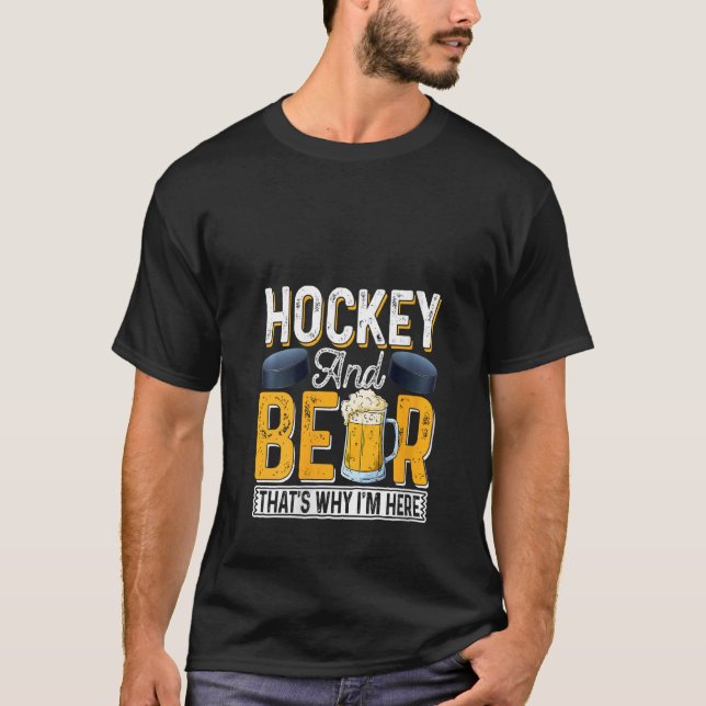 Womens Hockey och Beer Joke Pappa Funny Pappa Far T Shirt (Framsida)