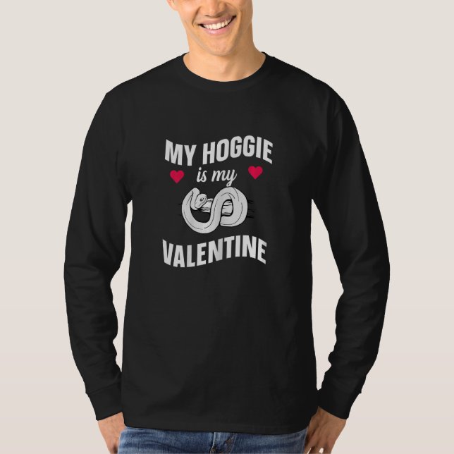 Womens Hognose Snake My Hoggie Is My Valentine T Shirt (Framsida)