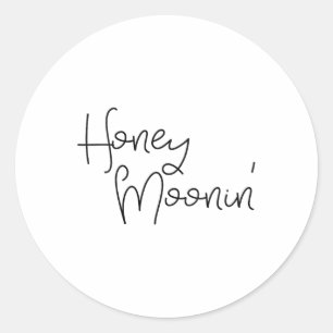 Womens Honeymooning Honeymoon Honeymoonin Par Runt Klistermärke
