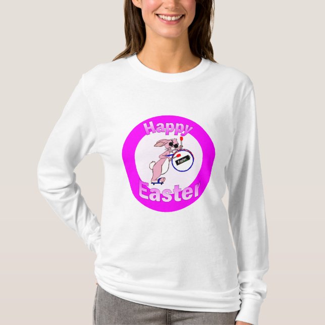 Womens Hooded Påsk Shirt Tee (Framsida)