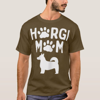 Womens Horgi Mom Corgi and Husky Dog Mi T Shirt