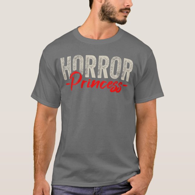Womens Horror Movies Films Series Princess Queen V T Shirt (Framsida)