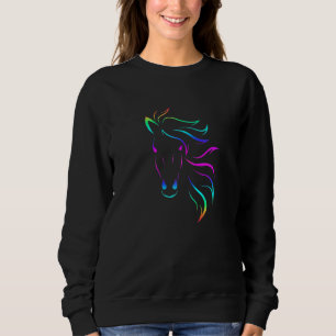 Womens Horse  Equestrian Colorful T Shirt