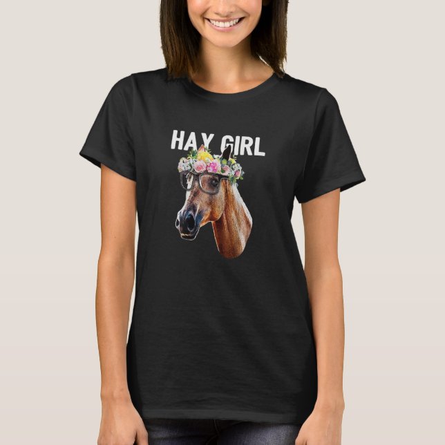Womens Horse Farmer Love Flower For Horse Owner Ha T Shirt (Framsida)