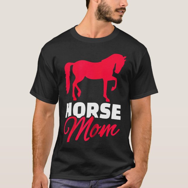 Womens Horse Mamma T Shirt (Framsida)