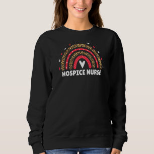 Womens Hospice Nurse Nursing Leopard Rainbow Hospi T Shirt