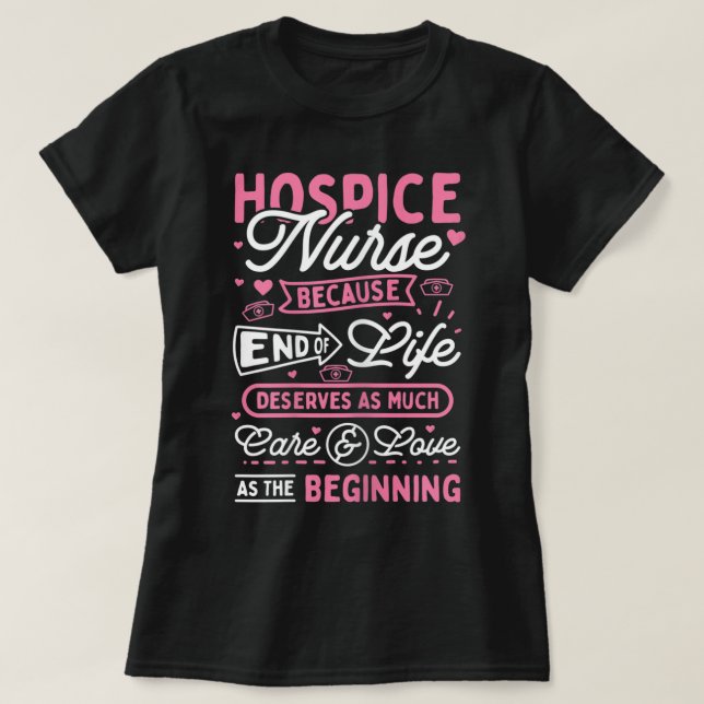 Womens Hospice Nurse T-Shirt (Design framsida)