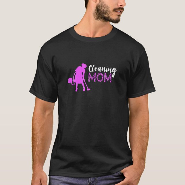 Womens Housefru Städning Mamma Household Städning  T Shirt (Framsida)