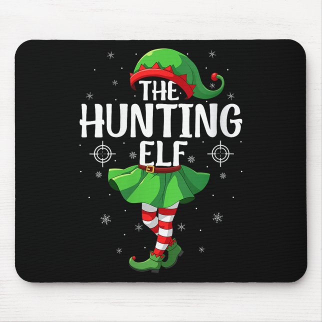 Womens Hunting Elf Christmas Girls Women Elf Squad Musmatta (Framsidan)