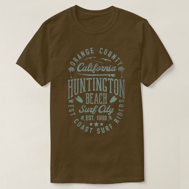 Womens Huntington Beach Surfa City Orange County C T Shirt (Design framsida)