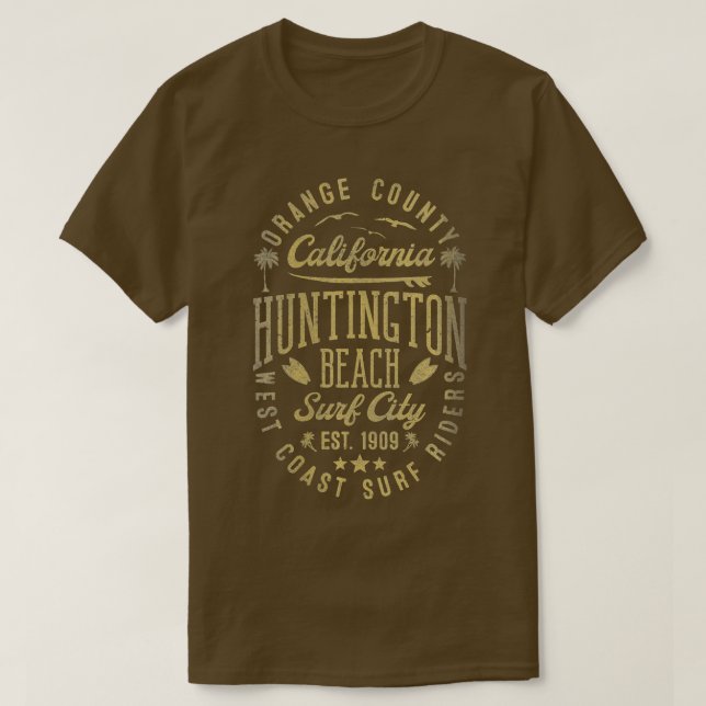 Womens Huntington Beach Surfa City Orange County C T Shirt (Design framsida)
