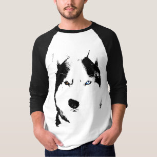 Womens Husky Baseball Jersey Shirt Sled Hund tröja