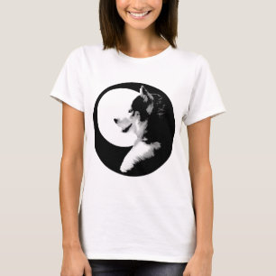 Womens Husky T-Shirt Husky Malamute Hund tröja