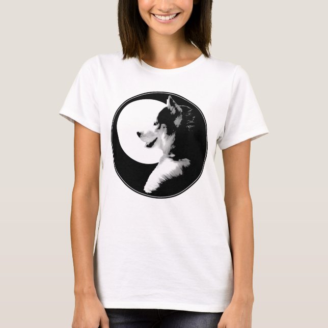 Womens Husky Tanktop Shirt Sled Hund Dam Shirt Tee Shirt (Framsida)