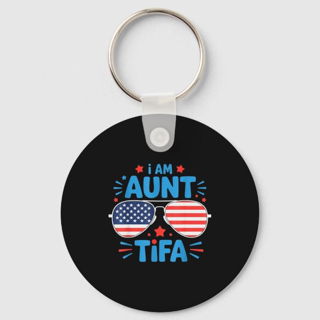 Womens I Am Aunt Tifa Tee  Nyckelring (Framsida)