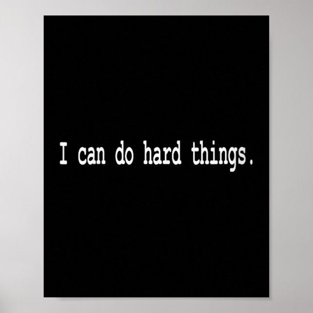 Womens I Can Do Hard Things V-neck  Poster (Framsidan)