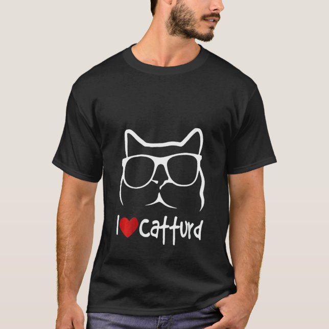 Womens I Kärlek Catturd T Shirt (Framsida)