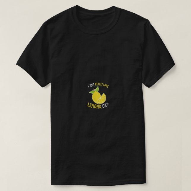 Womens I Kärlek Lemons OK Cute and Funny Lemon VNe T Shirt (Design framsida)