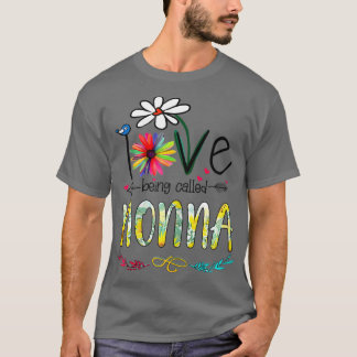 Womens I Love Being Called Nonna Sunflower Mothers T Shirt