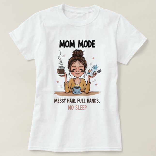 Womens i Mamma-läge T Shirt (Design framsida)
