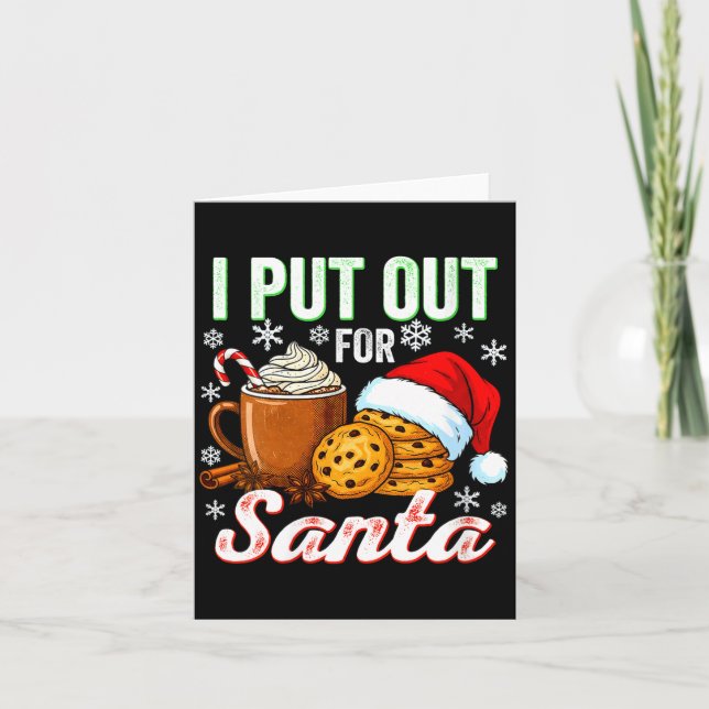 Womens I Put Out For Santa Funny Xmas Christmas Co Kort (Framsida)