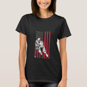 Womens Ice Hockey Goalie USA flagga Hockey Player  T Shirt