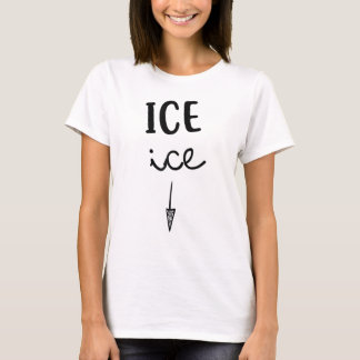 Womens Ice lustig gravid Baby meddelande M T Shirt