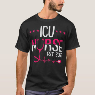Womens ICU Nurse Est 2021 Registered Nursing RN Gr T Shirt